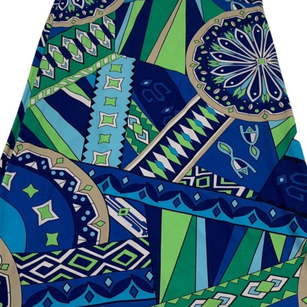 3/$50 Chicos Mod Psychidelic Designer Print Maxi Skirt Pucci Print Style Size XL